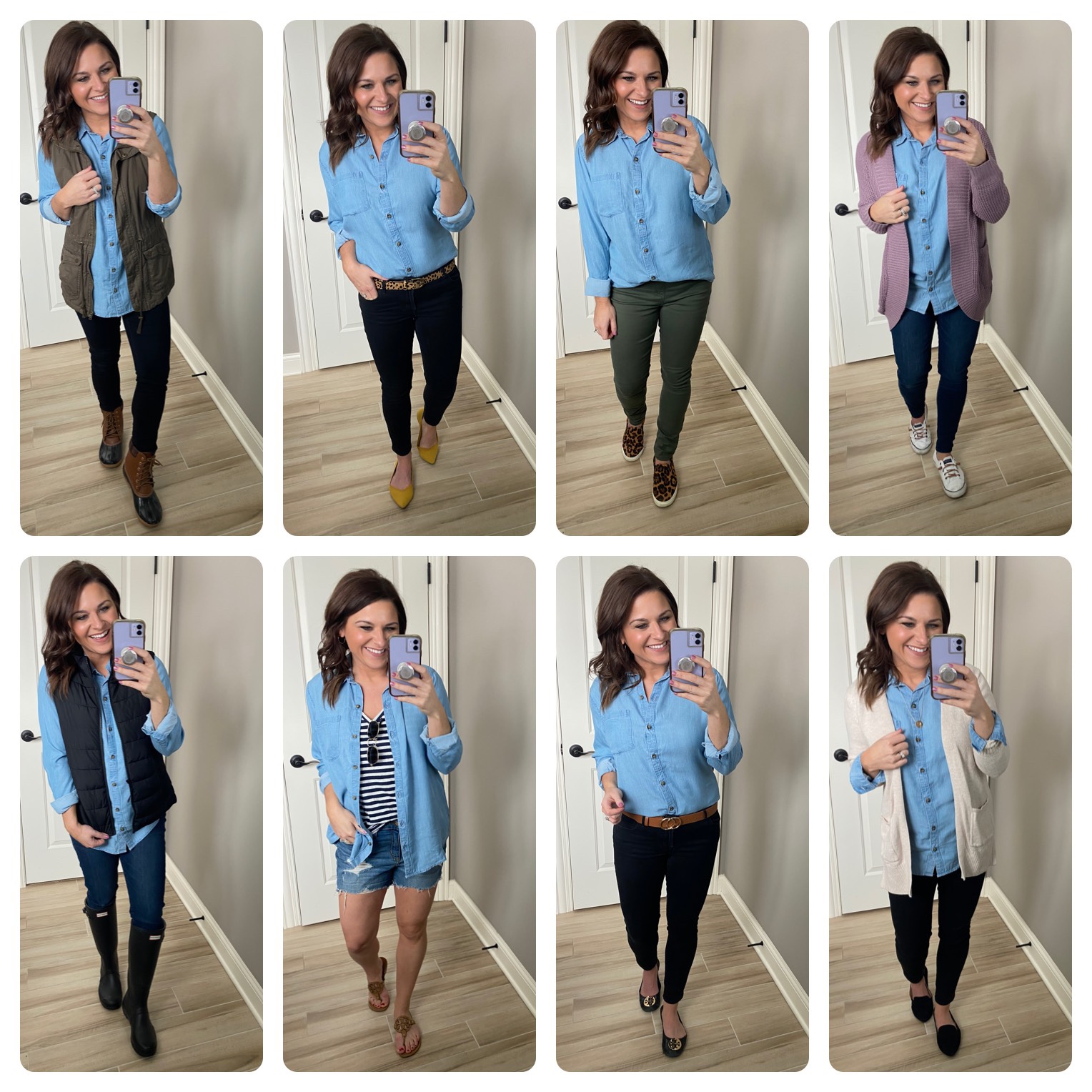 How to Wear a Chambray Shirt - Teaching in Heels
