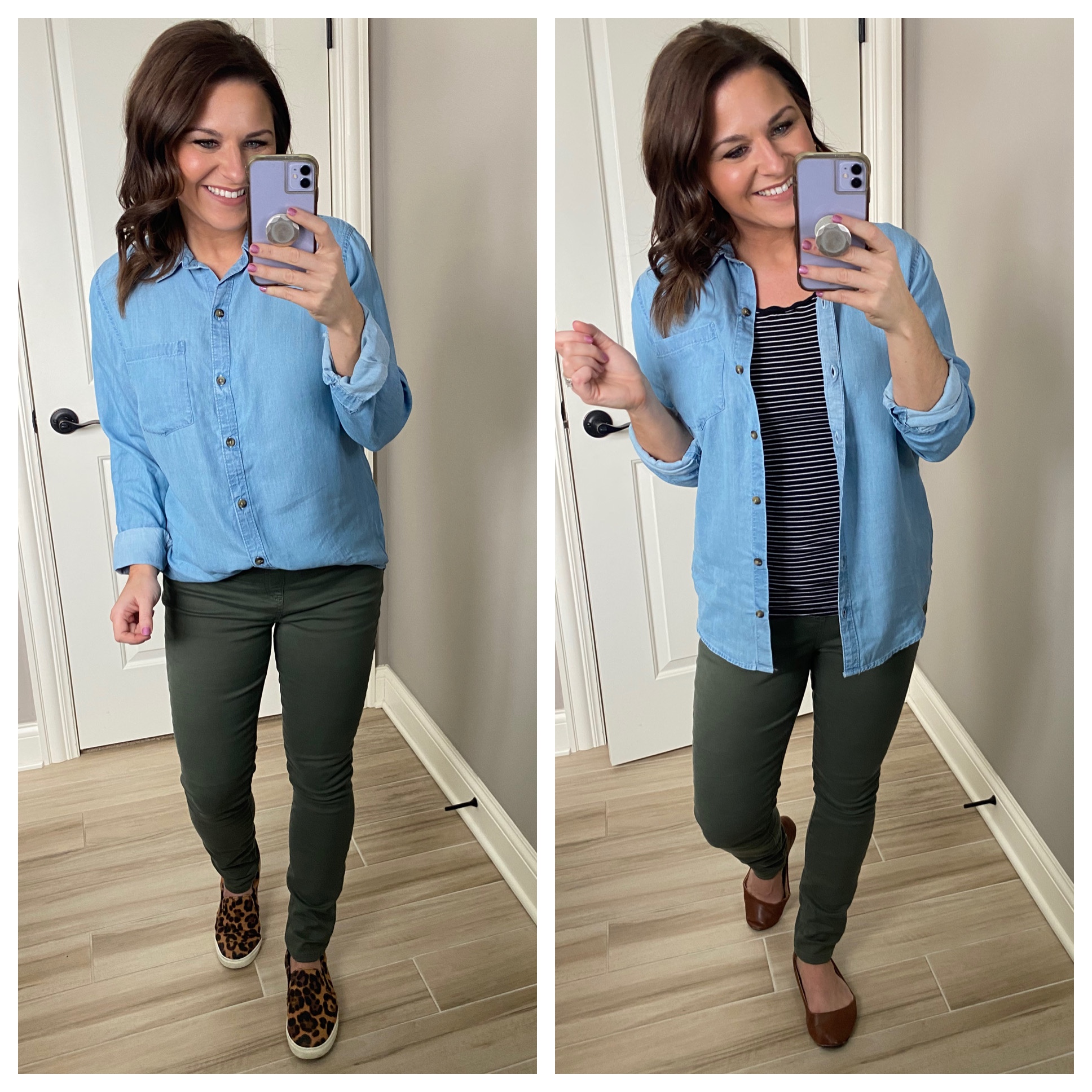 Chambray 2024 shirt outfits