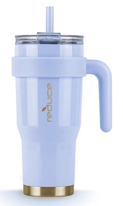 24ox tumbler from Amazon prime with a handle and a straw lid 
