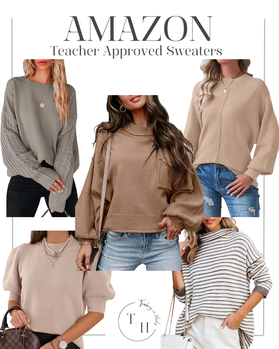 10 Teacher Approved Amazon Sweaters for Fall #fall #amazon #sweaters #style #teacher #favorites #cold #fall #winter #stripes #boots #jeans #pants 