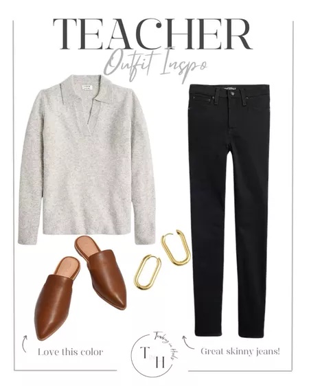 Stylish Comfort: Teacher Outfits With Flats 

long sleeve sweater, black pants, flats, workwear, work outfit, work shoes, teacher, outfit inspo, outfit guide, style tip, shoe tip, casual flats, work flats, fashion tips, style guide