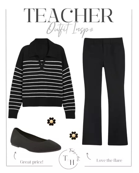 Stylish Comfort: Teacher Outfits With Flats 

black outfit, black sweater, black slacks, flats, workwear, work outfit, work shoes, teacher, outfit inspo, outfit guide, style tip, shoe tip, casual flats, work flats, fashion tips, style guide