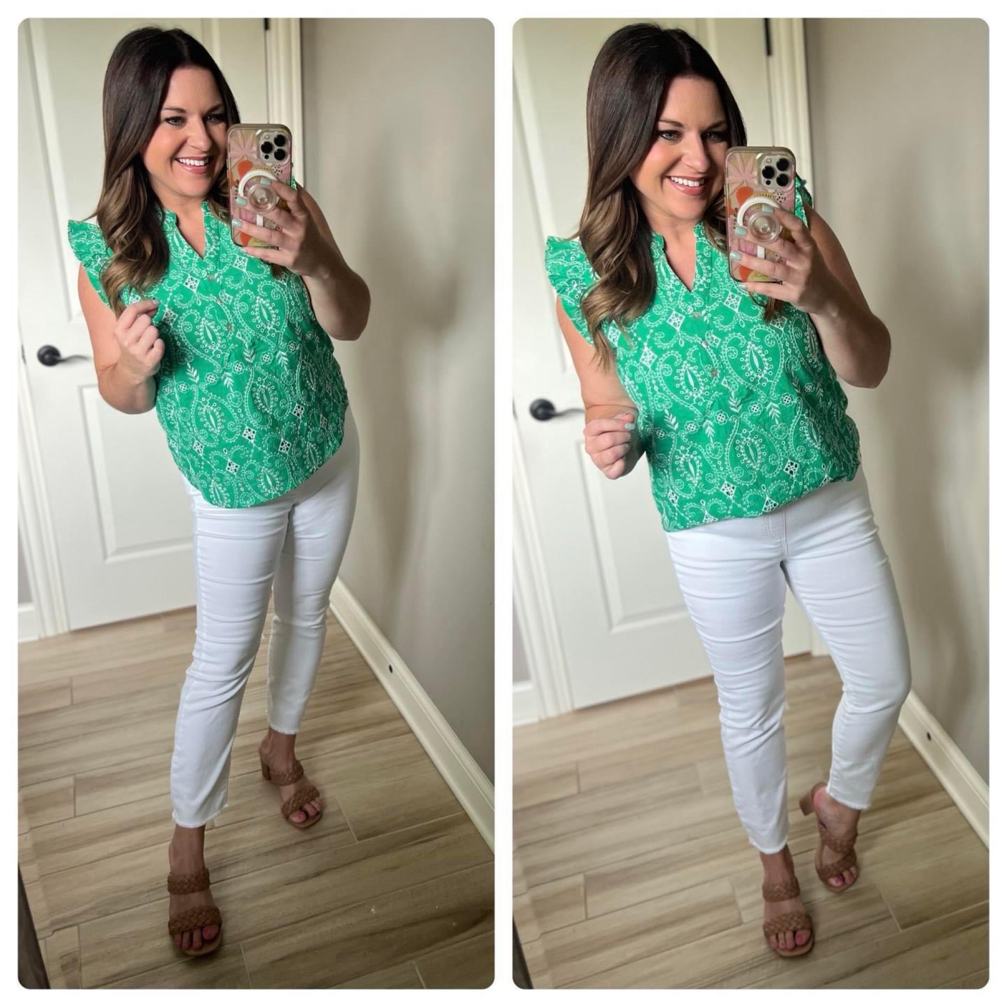 Chic & Comfortable: Spring Fashion for Teachers

spring, spring fashion, spring outfit, white denim jeans, green blouse, casual outfit, casual workwear