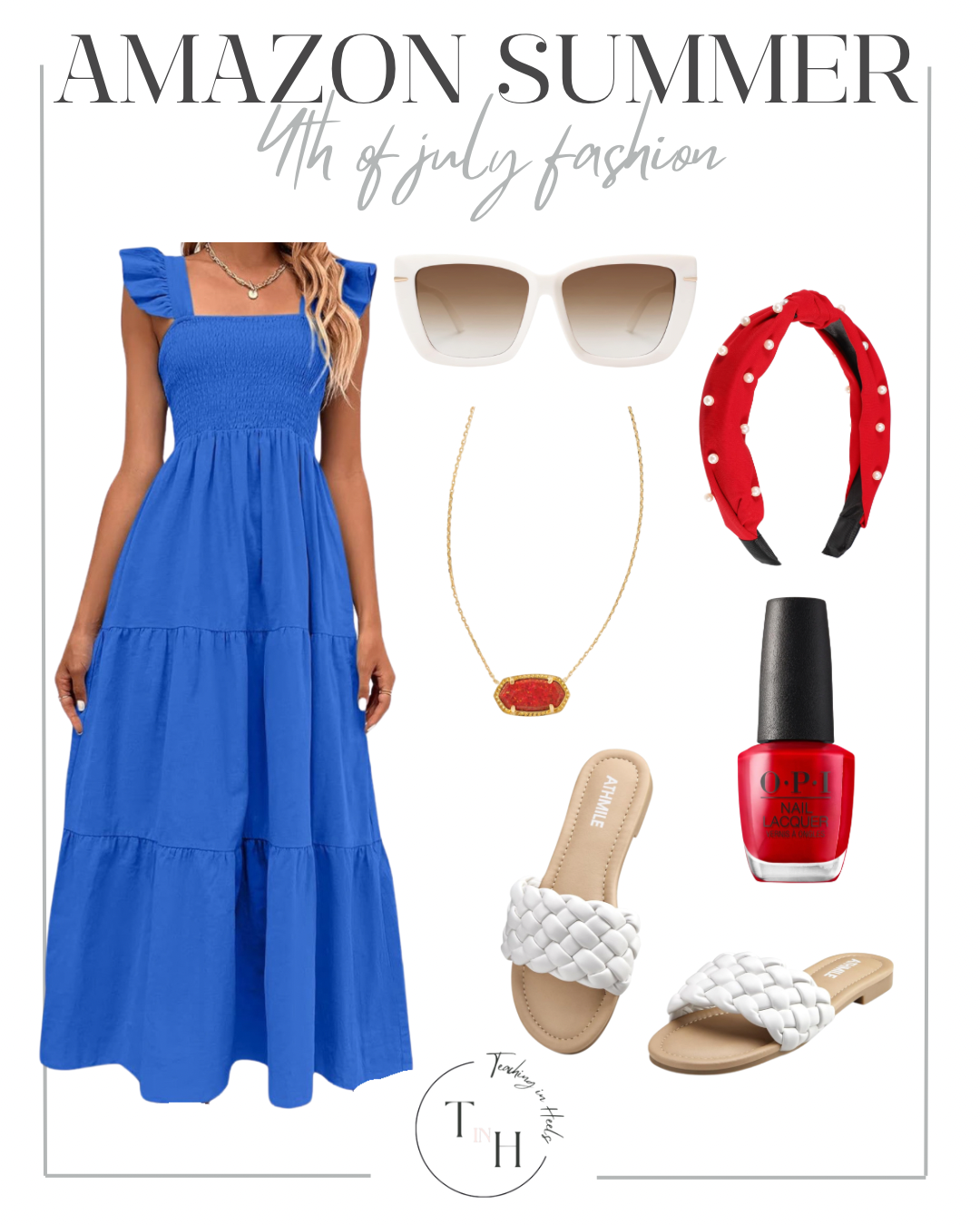 4th of July Style Guide: Must-Have Outfits & Essentials

fourth of july, summer, summer outfit, summer fashion, outdoor hosting, red white & blue, maxi dress, blue summer dress, sandals, sunglasses