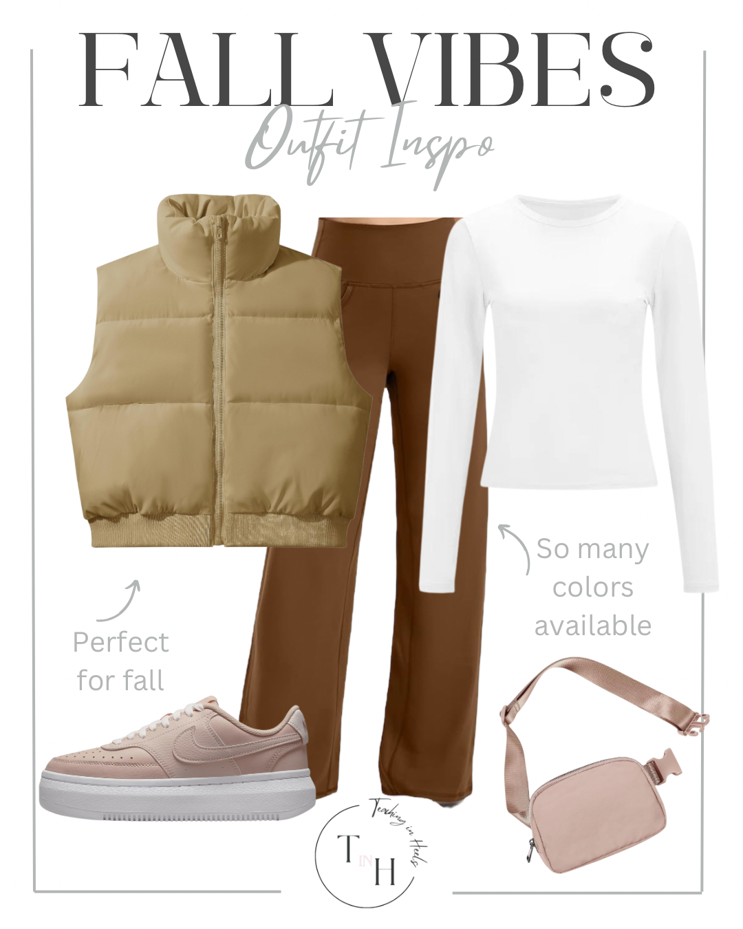 Embrace Autumn: Your Ultimate Guide to Fall Fashion 2024 | Fall Fashion, women's fashion, autumn wardrobe, puffer vest, athlisure, athletic wear, fall vibes outfit inspo