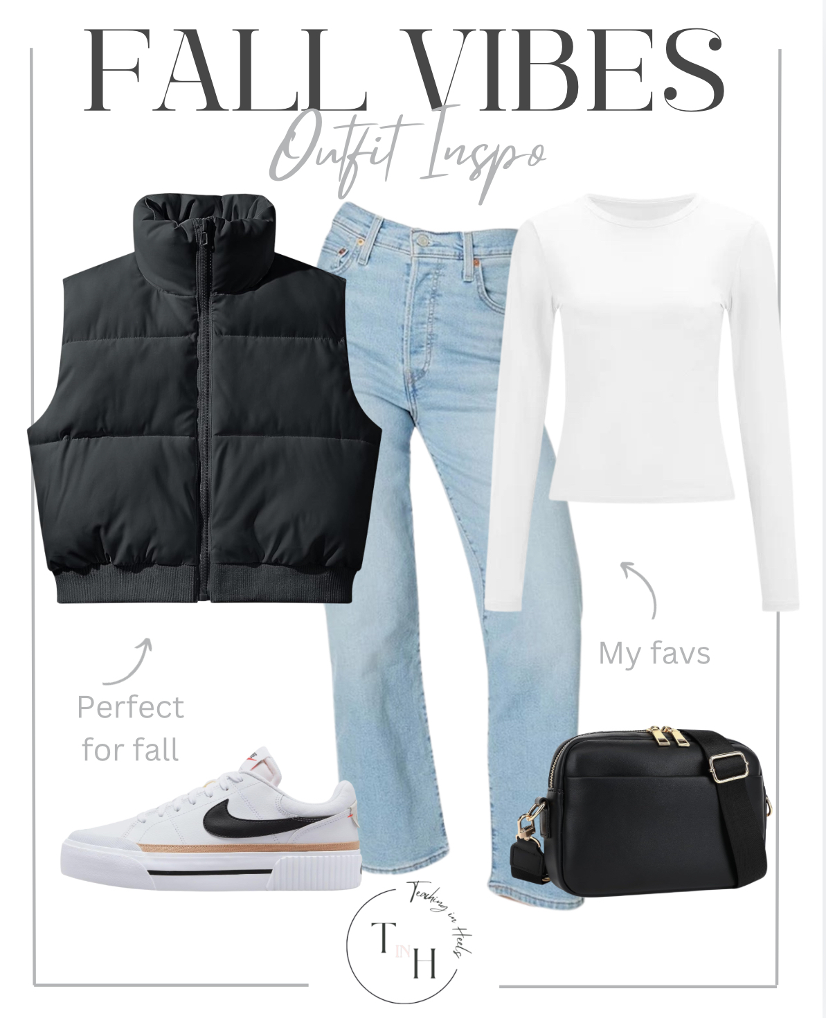 Embrace Autumn: Your Ultimate Guide to Fall Fashion 2024 | Fall Fashion, women's fashion, autumn wardrobe, puffer vest, neutral outfit, everyday look, fall vibes outfit inspo 