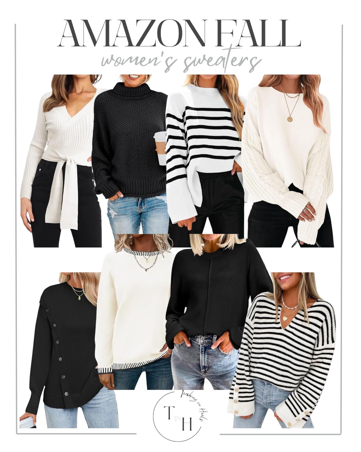 Embrace Autumn: Your Ultimate Guide to Fall Fashion 2024 | Fall Fashion, women's fashion, autumn wardrobe, sweaters, fall sweaters, black sweater, amazon fall women's sweaters