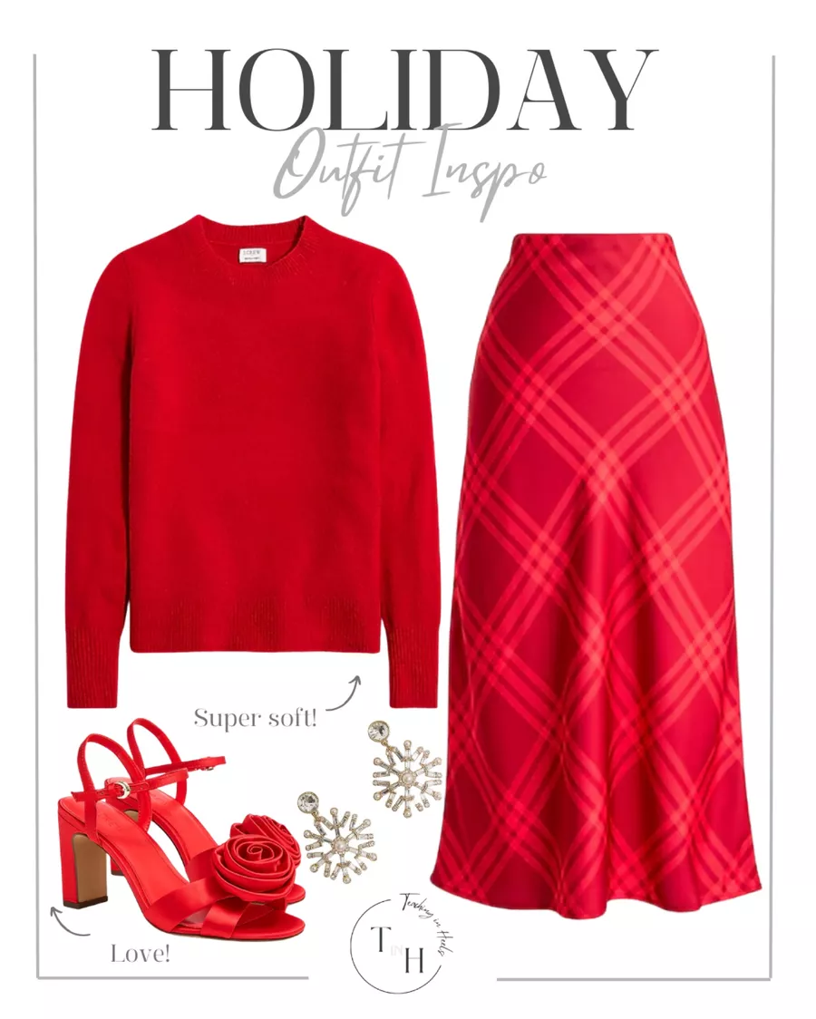 festive and affordable holiday outfits for any occasion | holiday, holiday outfits, holiday style, Christmas party, Work party, red outfit, plaid outfit