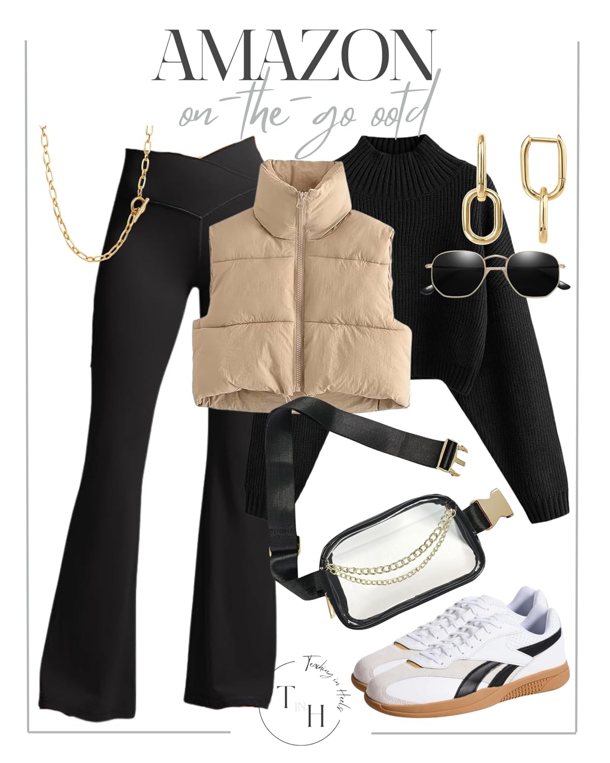 Cold Weather Outfits and Essentials | women's fashion, winter outfit, outfit inspo, amazon outfit, amazon fashion, errand outfit, women's sneakers, women's vest, neutral outfit