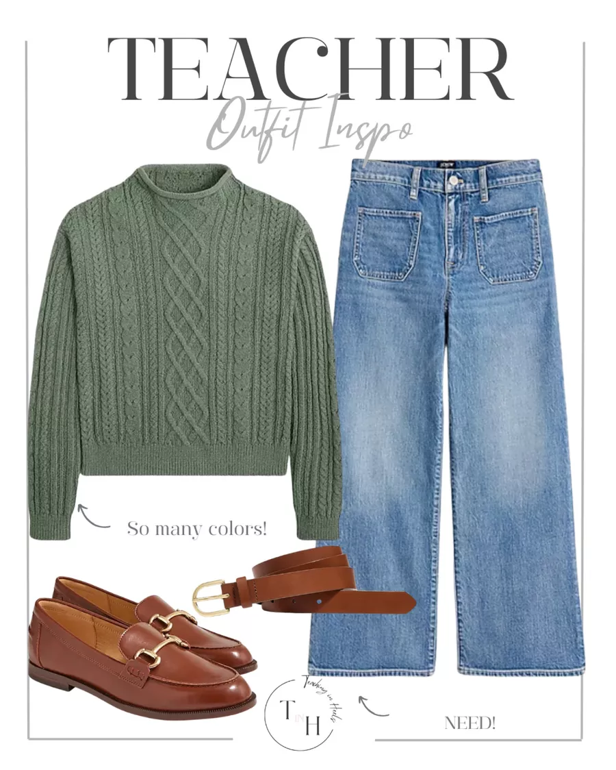 Cold Weather Outfits and Essentials | women's fashion, winter outfit, outfit inspo, teacher outfit, women's sweater, women's loafers, women's denim