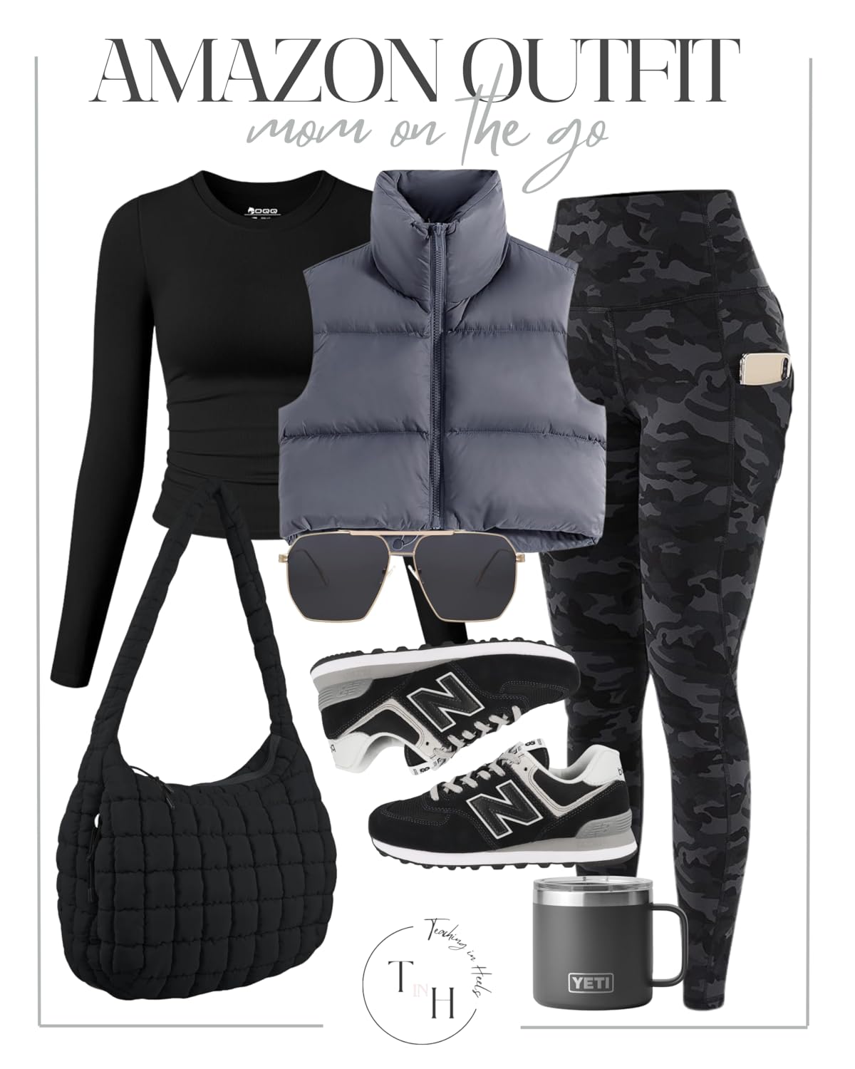 Cold Weather Outfits and Essentials | women's fashion, winter outfit, outfit inspo, amazon outfit, amazon fashion, women's vest, women's leggings, mom outfit