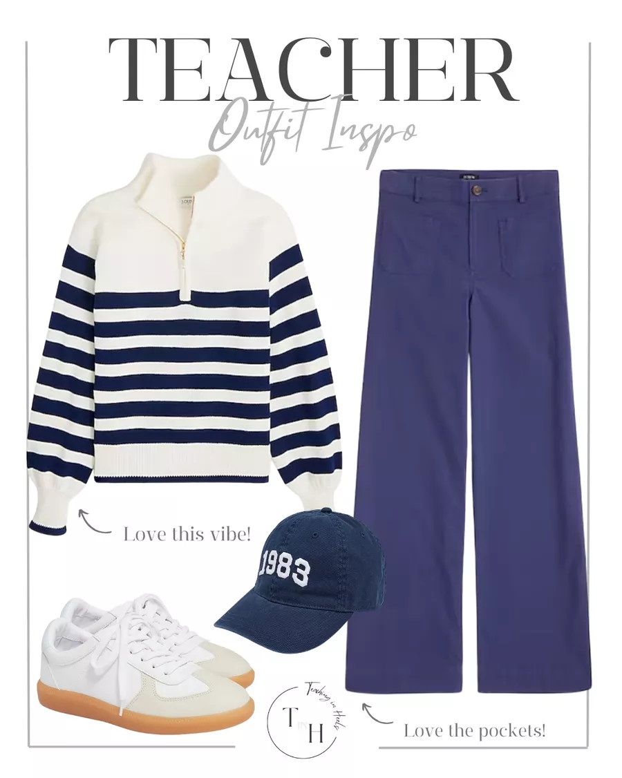 Cold Weather Outfits and Essentials | women's fashion, winter outfit, outfit inspo, teacher outfit, women's sneakers, women's half zip, women's trousers