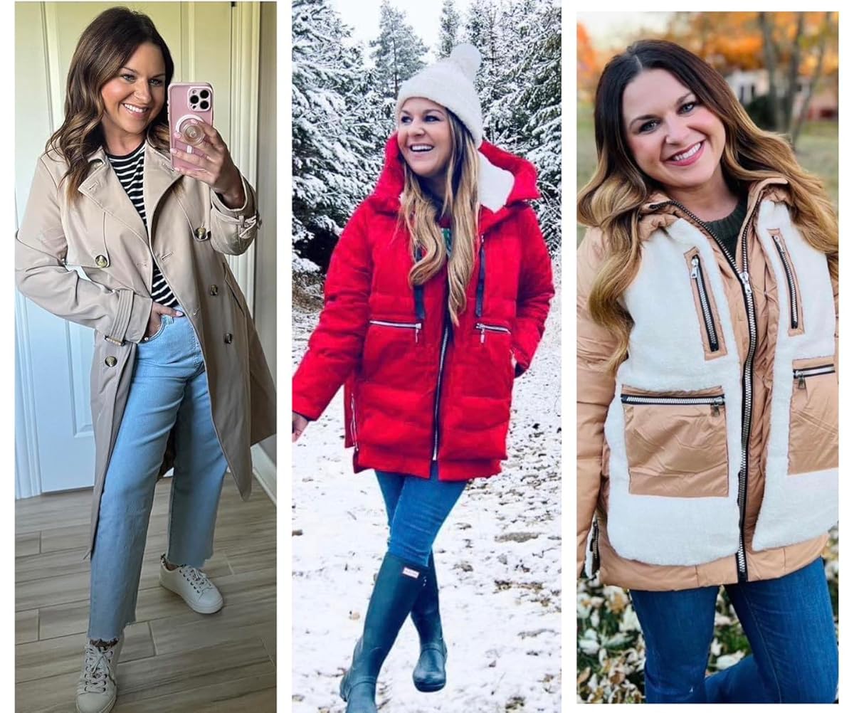 Cold Weather Outfits and Essentials | women's fashion, winter outfit, outfit inspo, women's coats, winter coats, ski jacket, fleece coat, trench coat