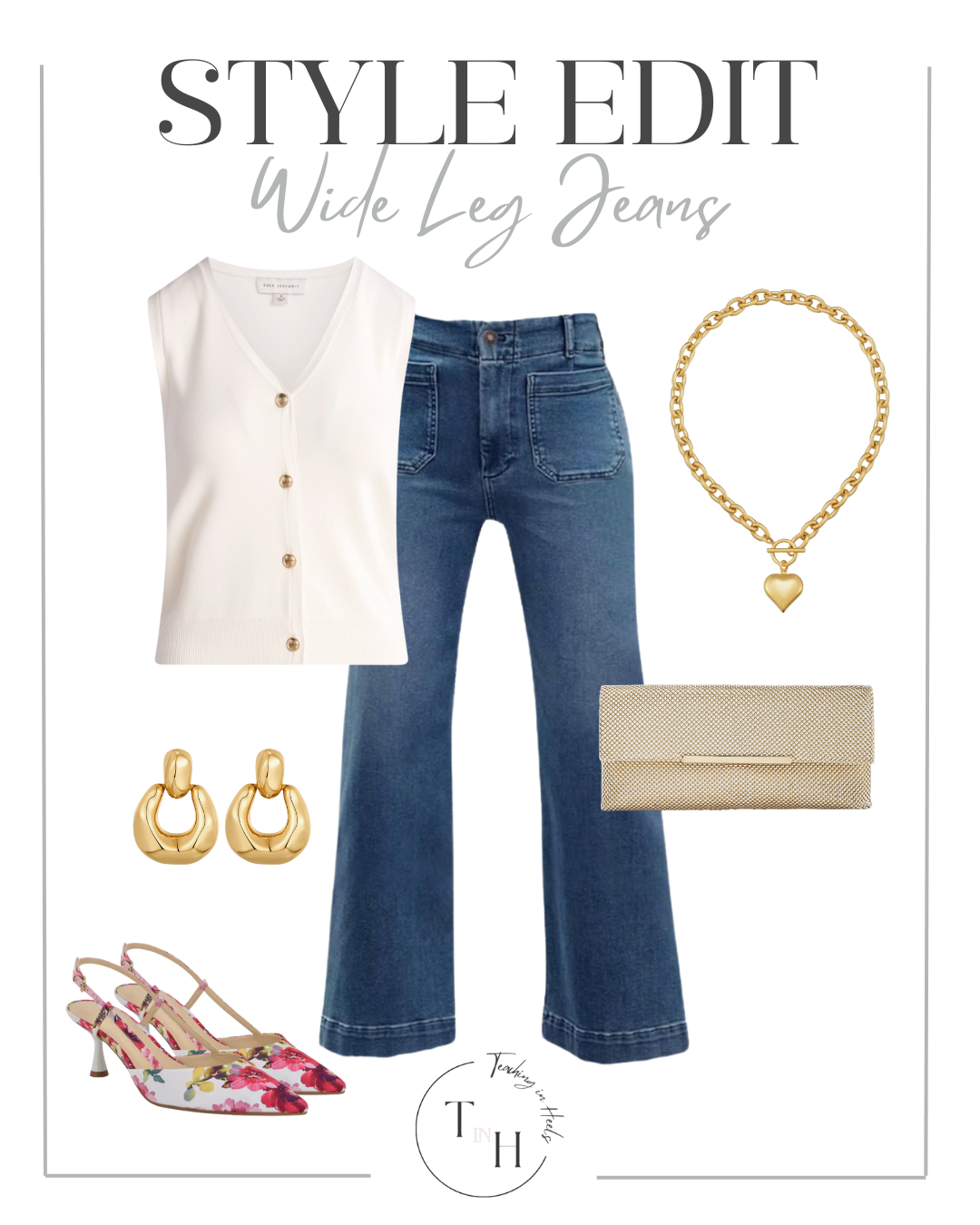 Walmart jeans styled as a brunch outfit